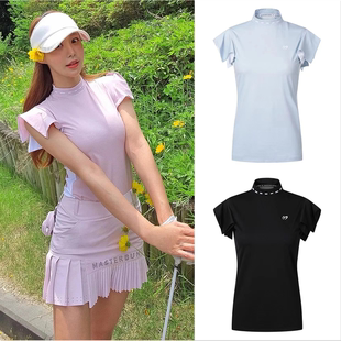 运动服装 上衣纯色短袖 23高尔夫球衣女夏季 t恤球服速干衣服女装