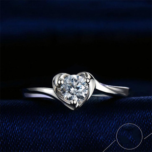 心形食指戒指女小众设计纯银2024新款 潮时尚 个性 高级感冷淡风开口
