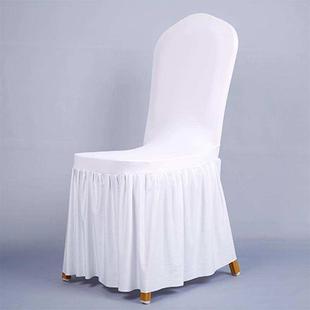 新款 婚礼婚庆酒店用品百褶裙太阳裙弹力椅套饭店宴会椅子套座套凳