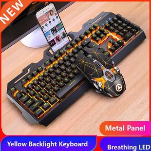LED RGB Gaming Feeling Mouse Keyboard Mechanical Back