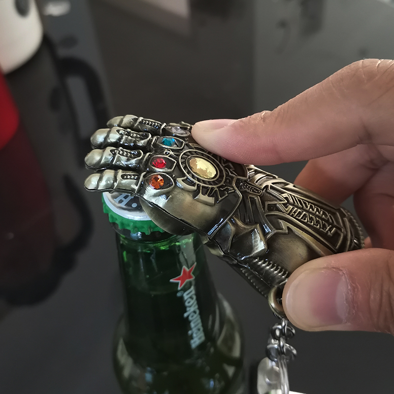 挂件金属钥匙扣男士 礼物 无限手套开瓶器啤酒开酒器起子启瓶器个性