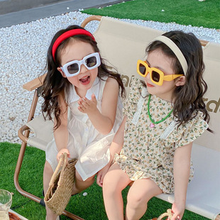 韩国宝宝太阳镜夏季 防晒男童女童出游眼镜拍照凹造型帅气潮流墨镜