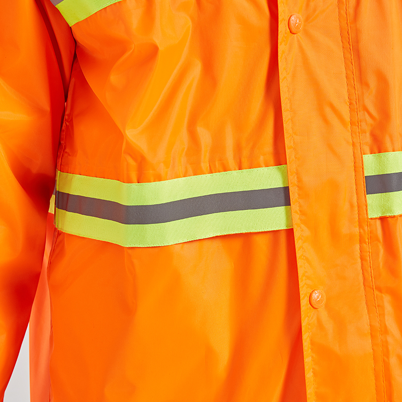 套装 桔橙黄双层反光安全路政施工抢修工作i. 雨颐分体环卫雨衣雨裤
