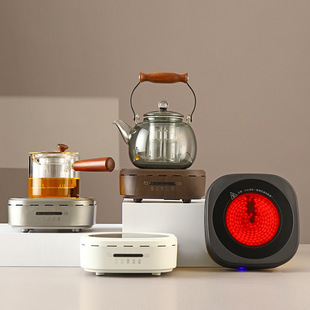 电陶炉茶炉迷你方形电热茶炉家用玻璃壶烧水炉触摸款 电陶炉煮茶器