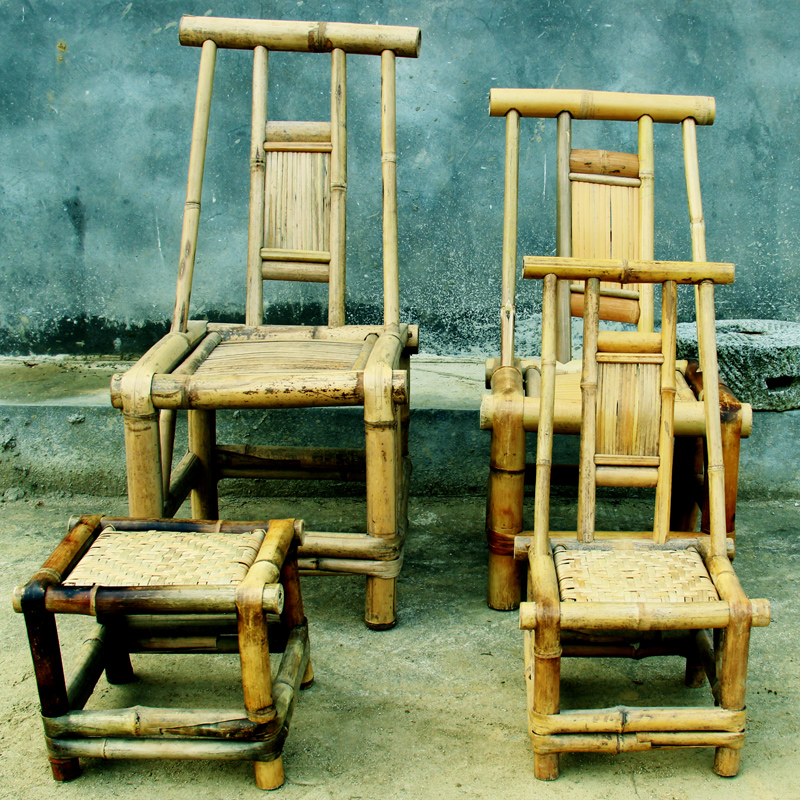 竹椅子靠背椅家用小竹椅编织休闲竹子凳子阳台老式 茶餐厅定制竹凳