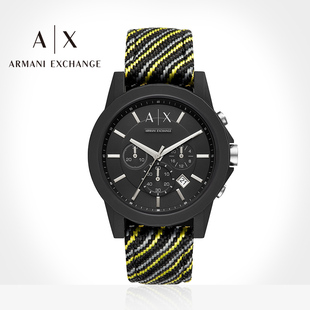Armani正品 阿玛尼手表男黑武士十大品牌情侣腕表AX1334