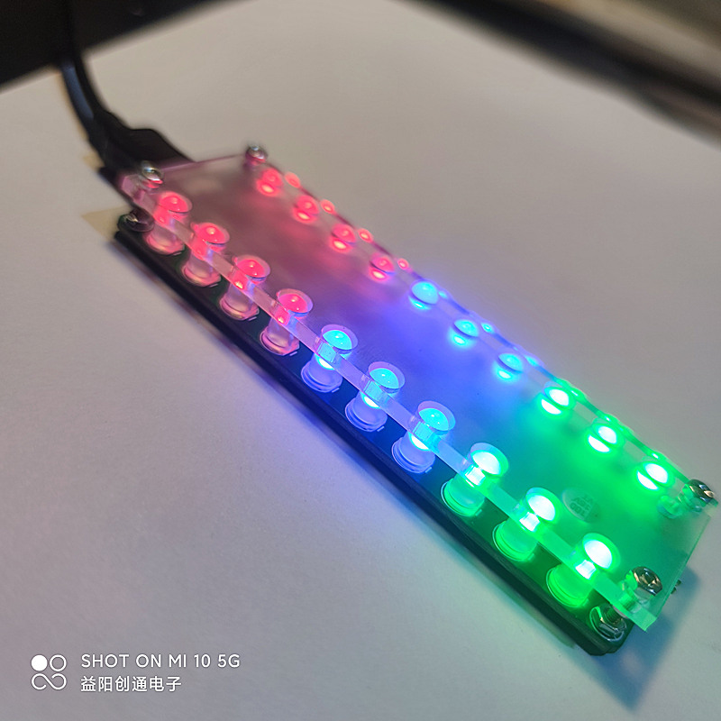 声控感应功放频谱音频电平表LED指示闪光旋律灯音响伴侣多色可选