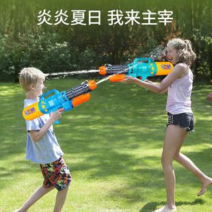 2024新款 大容量加特林水枪儿童玩具喷水男孩背包呲滋高压洒打水仗