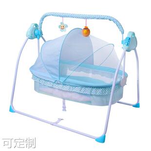 源头工厂 婴儿床电动摇床折叠摇篮舒适版 摇篮床儿童床跨境外贸