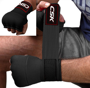 CSK拳击绷带凝胶一体式 护腕快速散打绑手带泰拳缠手护手绑带拳套