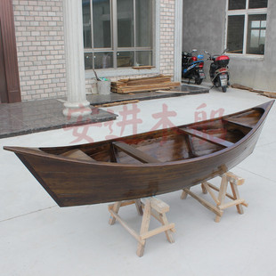 木船手划船小木船观光木船钓鱼船景观木船两头尖装 饰木船 木船欧式