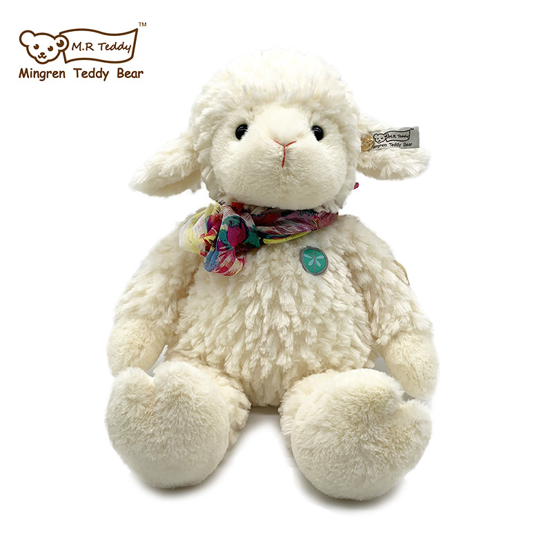 绵羊公仔毛绒玩具可爱小羊抱枕睡觉布娃娃儿童玩偶生日礼物男女孩