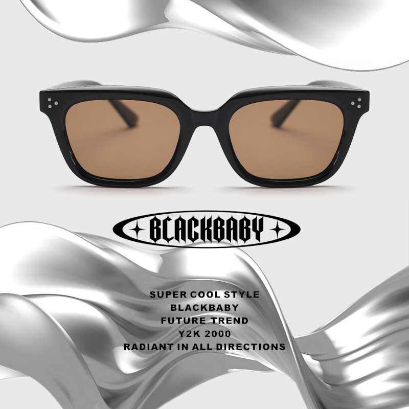 BLACKBABYxGM联名Y2K高级感方形偏光太阳镜开车墨镜男女防紫外线