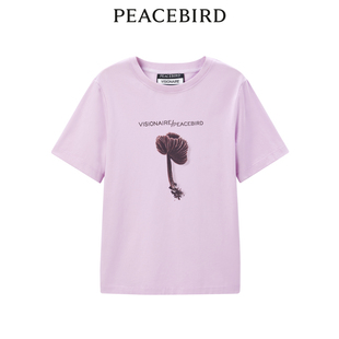 商场同款 太平鸟女装 新款 针织T恤 VISIONAIRE合作系列2024春季