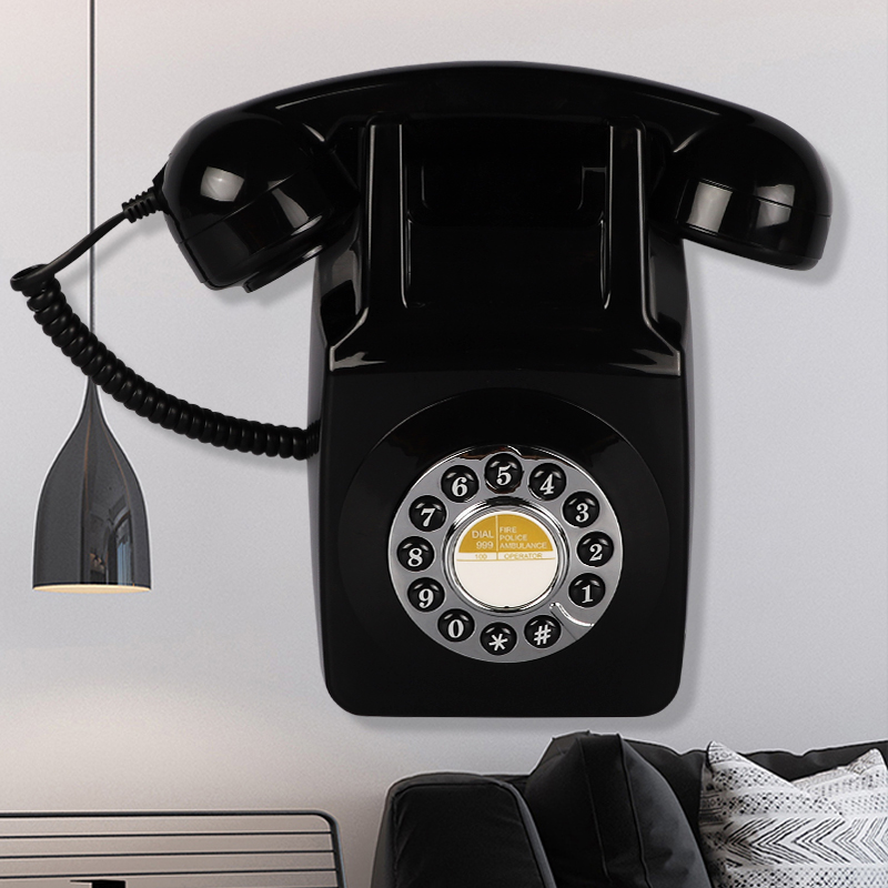 仿古电话机欧式 复古家用挂墙座机酒店床头浴室小分机 壁挂式
