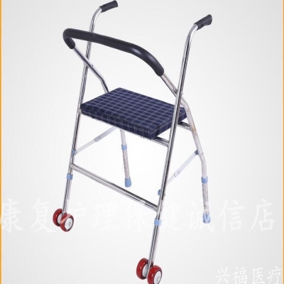 轻便手推车家用可坐折叠加固代步四轮可推可坐残疾人助行老年TH20