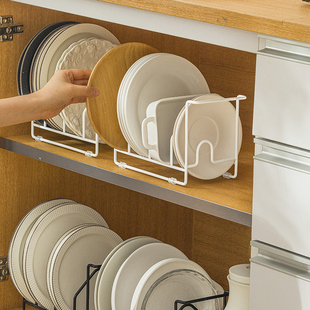 盘子收纳架厨房碗碟沥水架碗碟置物架橱柜内放盘子架托架餐具碗架