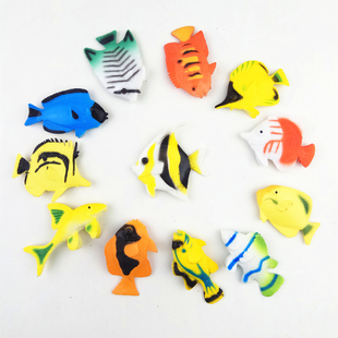 仿真热带鱼24款 海洋动物玩具实心软胶动物模型企鹅海豚鲨鱼儿童认