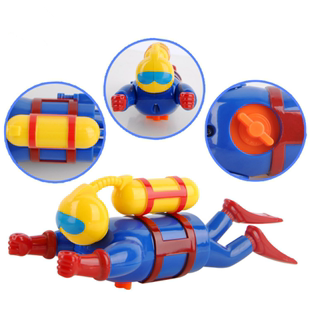 抖音同款 潜水小人玩具上发条游泳潜水员泳池海洋儿童戏水洗澡玩具