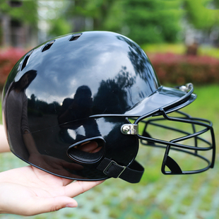 专业棒球头盔打击垒球捕手头盔护具双耳面具防护罩护头护脸棒垒球