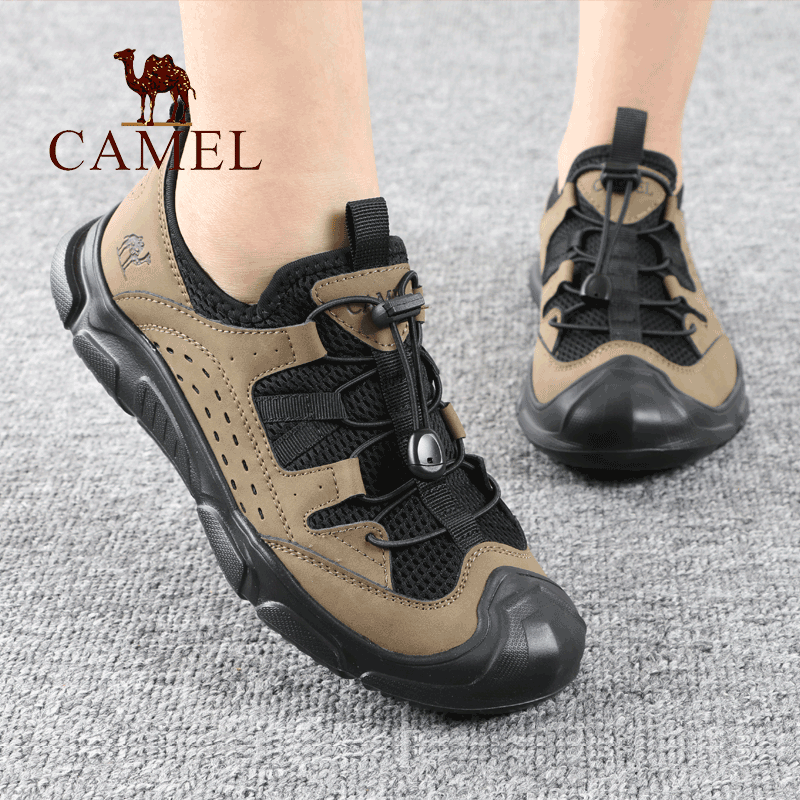骆驼男鞋 春季 Camel 轻便舒适透气低帮单士旅游户外休闲男鞋 子 新款