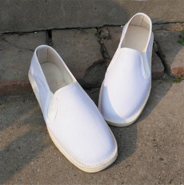运动鞋 纯棉男女透气小白鞋 白色千层底手工布厎布鞋 护士工作鞋