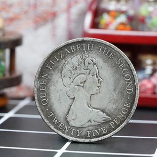 1978女王伊丽莎白仿古创意装 饰硬币英国旅游纪念品摆件工艺品指尖