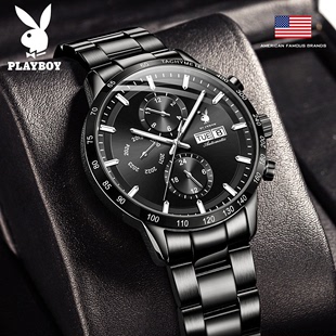 品牌全自动机械气质商务男士 手表夜光男表精钢钢带日历国产腕表