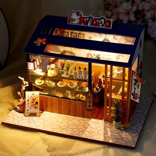 diy小屋雪糕店手工制作迷你小房子模型拼装 玩具创意生日礼物女生