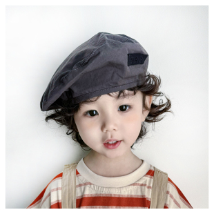 韩韩韩韩 儿童贝雷帽春夏薄款 个性 洋气穿搭拍照凹造型画家帽