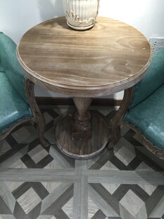 美式 法式 复古做旧实木餐桌椅客厅家具桌欧式 方桌圆桌仿古