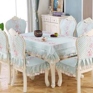 凳子椅垫套装 餐桌布靠背家用椅子套罩北欧坐垫布艺简约长方形 欧式