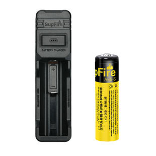 supfire AB5强光手电筒专用充电锂电池18650黄电大容量一节1 神火