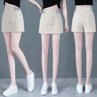 高腰显瘦气质百搭包臀假两件半身裙裤 裙女夏薄款 牛仔短裤 2021新款