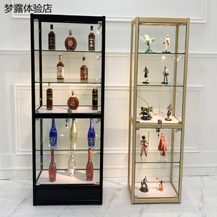 化妆品模型透明商用礼品手办玻璃展示柜家用玩具产品防尘货架摆件