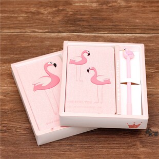 文具学生用品生日礼 创意韩国小清新简约笔记本粉色少女心礼盒装