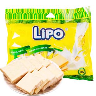 官旗直售 Lipo榴莲味面包干300g越南进口饼干小零食休闲食品