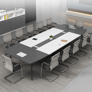 会议桌长桌椅简约现代长条形培训接待桌会议室桌椅组合小型办公桌