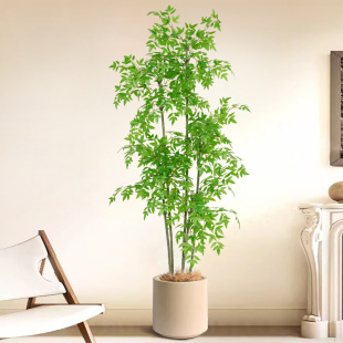 绿植仿真植物竹室内盆栽装 饰轻奢假树仿真花客厅落地摆件