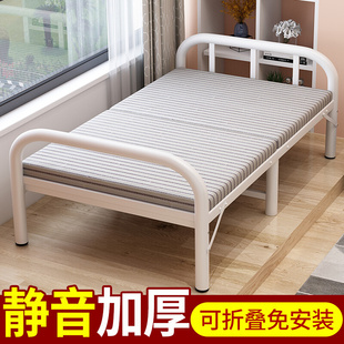 单人床80公分 90cm宽一米1二 钢丝床可折叠单人双人铁床1米3宽