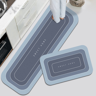 厨房地垫长条防滑防油防水可擦免洗垫子家用进门耐脏吸水地毯脚垫
