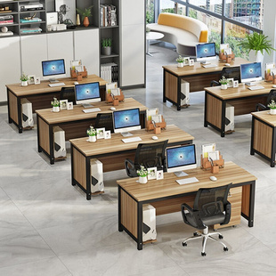80cm宽电脑桌简易款 书桌一米长带柜子大书桌宽 职工办公桌电脑台式