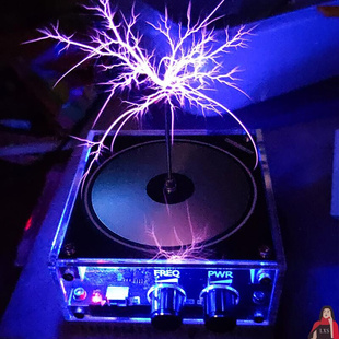 音乐特斯拉线圈人造闪电可手触摸 掌中弧科学实验无线点灯音乐盒
