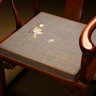 红木椅子坐垫新中式 客厅家用高档茶椅座垫高密度海绵垫高端定制