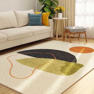 日式 侘寂风现代简约地毯客厅卧室房间极简地垫轻奢莫兰迪色床边毯