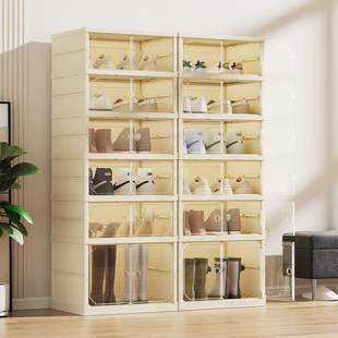 盒透明免安装 鞋 折叠鞋 子收纳鞋 架家用门口神器多层简易省空间 柜鞋