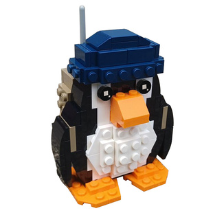 高零砖件 创意Q版 110579拼装 积木玩具 企鹅公仔玩偶模型MOC