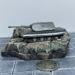 144全金属坦克模型迷你合金E100虎式 虎王梅卡瓦黑豹鼠 高档纯铜1