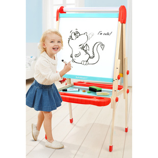 小黑板支架式 家用双面儿童画板磁性写字板涂鸦板彩色宝宝画画板