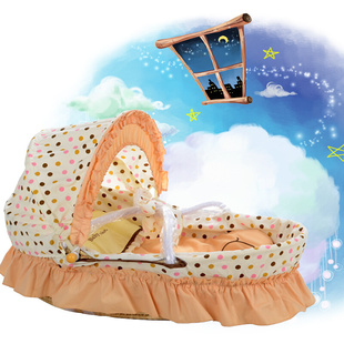 婴儿提篮玉米皮编织篮车载便携睡篮婴儿床宝宝摇篮加长款